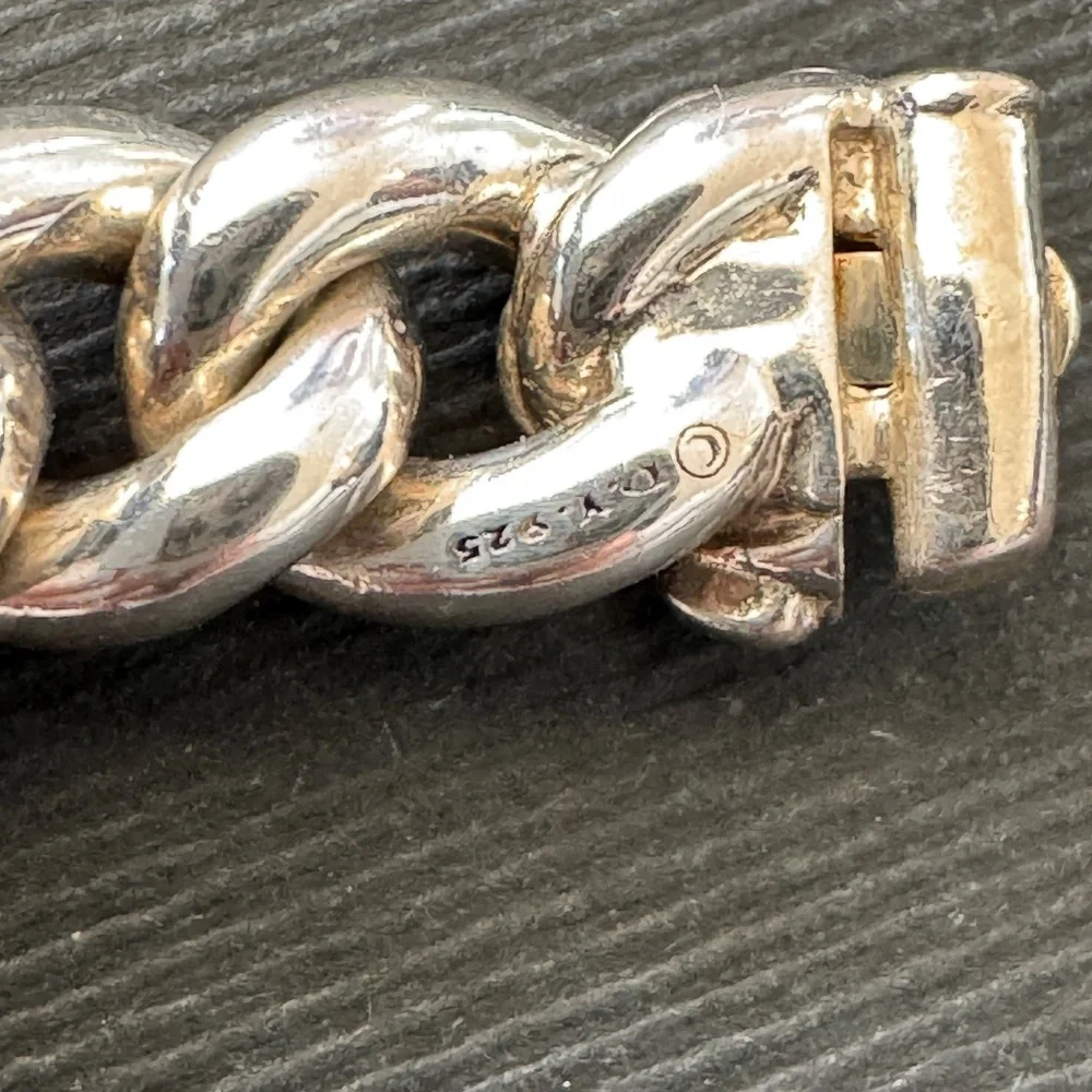 AUTHENTIC David Yurman Belmont Curb Link ID Bracelet w/Diamonds - Picture 8 of 9